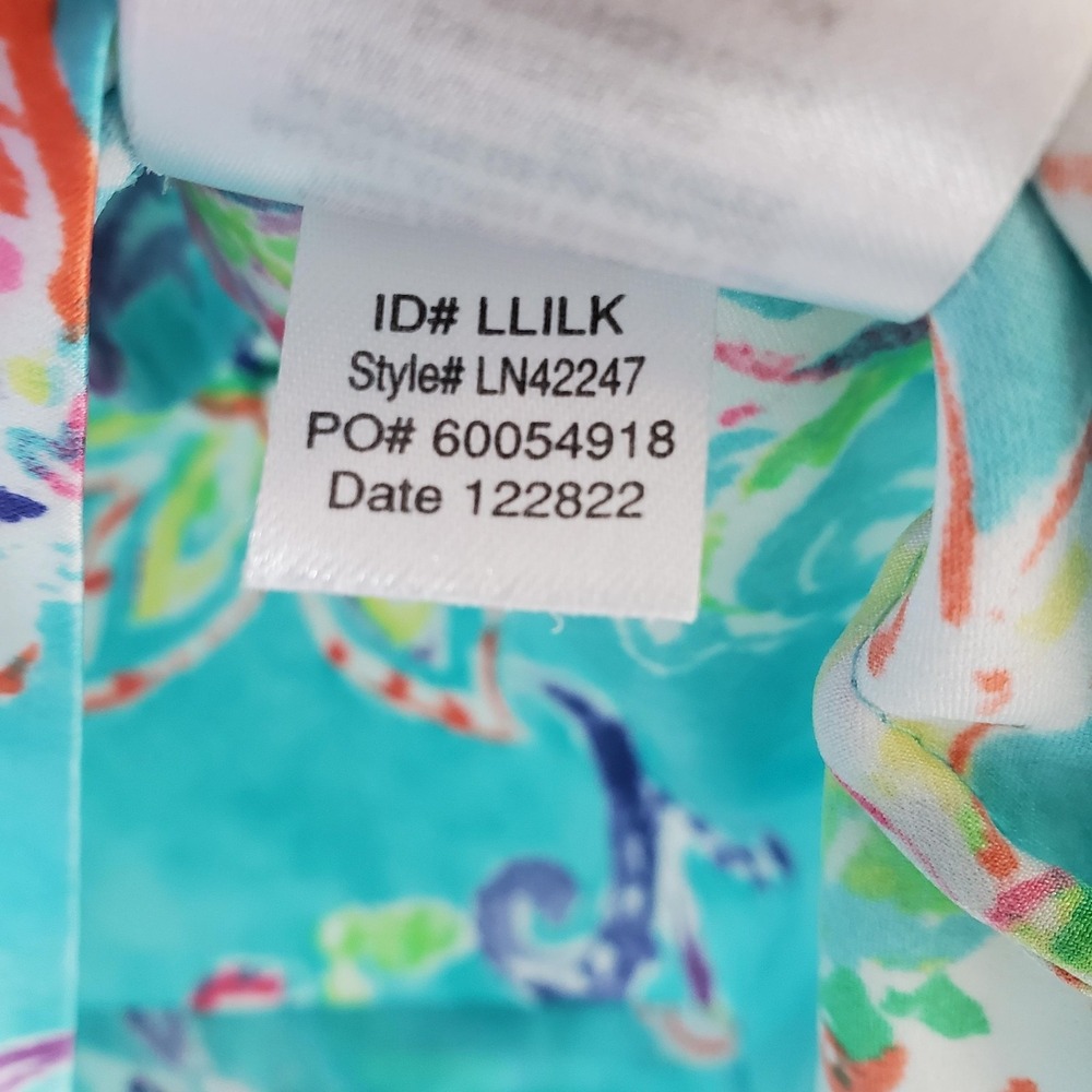 Lauren Ralph Lauren Robe Womens Medium Blue Floral Paisley Belted Kimono Pocket - Picture 6 of 9